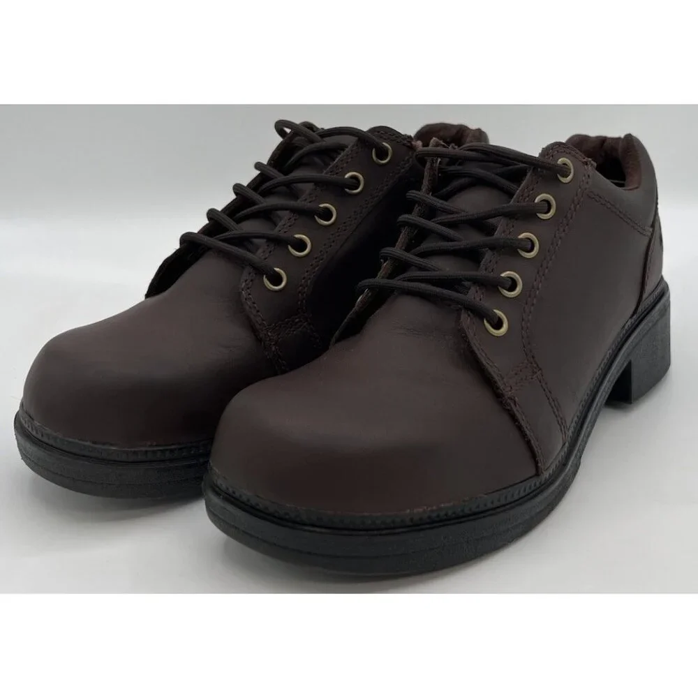 Harley Davidson Motorcycles Women’s Size 9 Dark Brown Leather Heeled Ankle Boots - Picture 2 of 13